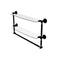 Allied Brass Dottingham Collection 24 Inch Two Tiered Glass Shelf with Integrated Towel Bar DT-34TB-24-BKM