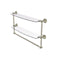 Allied Brass Dottingham Collection 24 Inch Two Tiered Glass Shelf with Integrated Towel Bar DT-34TB-24-PNI
