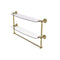 Allied Brass Dottingham Collection 24 Inch Two Tiered Glass Shelf with Integrated Towel Bar DT-34TB-24-UNL