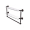 Allied Brass Dottingham Collection 24 Inch Two Tiered Glass Shelf with Integrated Towel Bar DT-34TB-24-VB