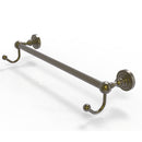 Allied Brass Dottingham Collection 18 Inch Towel Bar with Integrated Hooks DT-41-18-HK-ABR