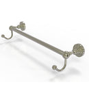 Allied Brass Dottingham Collection 18 Inch Towel Bar with Integrated Hooks DT-41-18-HK-PNI