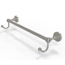 Allied Brass Dottingham Collection 18 Inch Towel Bar with Integrated Hooks DT-41-18-HK-SN