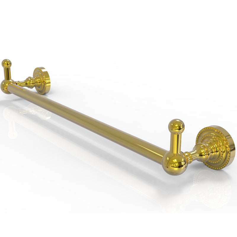 Allied Brass Dottingham Collection 18 Inch Towel Bar with Integrated Hooks DT-41-18-PEG-PB