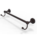 Allied Brass Dottingham Collection 24 Inch Towel Bar with Integrated Hooks DT-41-24-HK-VB