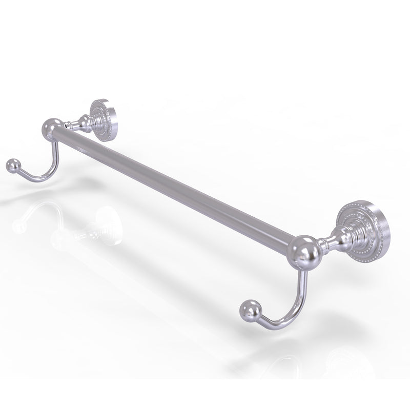 Allied Brass Dottingham Collection 30 Inch Towel Bar with Integrated Hooks DT-41-30-HK-SCH