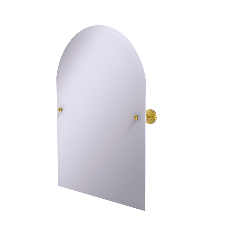 Allied Brass Frameless Arched Top Tilt Mirror with Beveled Edge DT-94-PB