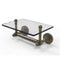 Allied Brass Dottingham Collection Two Post Toilet Tissue Holder with Glass Shelf DT-GLT-24-ABR