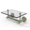 Allied Brass Dottingham Collection Two Post Toilet Tissue Holder with Glass Shelf DT-GLT-24-PNI