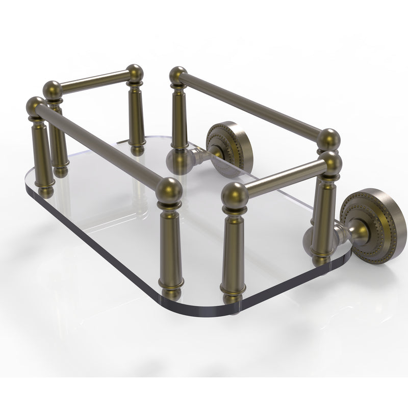Allied Brass Dottingham Collection Wall Mounted Glass Guest Towel Tray DT-GT-5-ABR