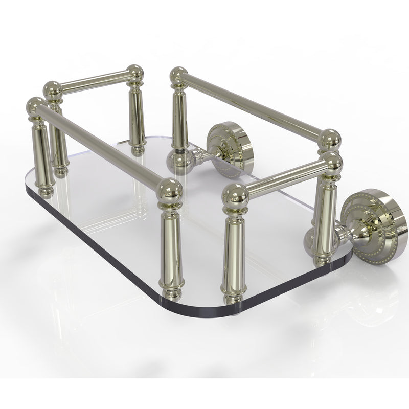 Allied Brass Dottingham Collection Wall Mounted Glass Guest Towel Tray DT-GT-5-PNI