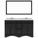 Modern Fittings Talisa 60" Double Bath Vanity with Cultured Marble Quartz Top and Round Sinks