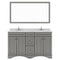 Modern Fittings Talisa 60" Double Bath Vanity with Cultured Marble Quartz Top and Round Sinks