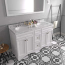 Modern Fittings Talisa 60" Double Bath Vanity with Cultured Marble Quartz Top and Round Sinks