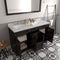 Modern Fittings Talisa 60" Double Bath Vanity with Cultured Marble Quartz Top and Square Sinks