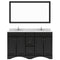 Modern Fittings Talisa 60" Double Bath Vanity with Cultured Marble Quartz Top and Square Sinks