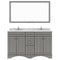 Modern Fittings Talisa 60" Double Bath Vanity with Cultured Marble Quartz Top and Square Sinks