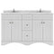 Modern Fittings Talisa 60" Double Bath Vanity with Cultured Marble Quartz Top and Square Sinks