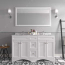 Modern Fittings Talisa 60" Double Bath Vanity with Cultured Marble Quartz Top and Square Sinks