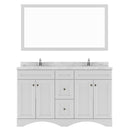 Modern Fittings Talisa 60" Double Bath Vanity with Cultured Marble Quartz Top and Square Sinks