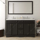 Modern Fittings Talisa 60" Double Bath Vanity with Dazzle White Quartz Top and Round Sinks