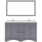 Modern Fittings Talisa 60" Double Bath Vanity with Dazzle White Quartz Top and Round Sinks