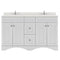 Modern Fittings Talisa 60" Double Bath Vanity with Dazzle White Quartz Top and Square Sinks