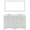 Modern Fittings Talisa 60" Double Bath Vanity with Dazzle White Quartz Top and Square Sinks