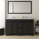 Modern Fittings Talisa 60" Double Bath Vanity with White Marble Top and Round Sinks