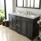 Modern Fittings Talisa 60" Double Bath Vanity with White Marble Top and Round Sinks