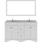 Modern Fittings Talisa 60" Double Bath Vanity with White Marble Top and Round Sinks