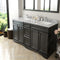 Modern Fittings Talisa 60" Double Bath Vanity with White Marble Top and Square Sinks