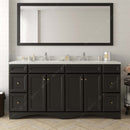 Modern Fittings Talisa 72" Double Bath Vanity with Quartz Top and Round Sinks with Matching Mirror