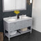 Modern Fittings Winterfell 60" Double Bath Vanity with Calacatta Quartz Top and Round Sinks Faucets