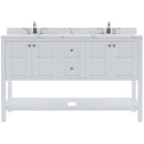 Modern Fittings Winterfell 60" Double Bath Vanity with Calacatta Quartz Top and Round Sinks