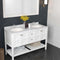 Modern Fittings Winterfell 60" Double Bath Vanity with Calacatta Quartz Top and Round Sinks