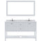 Modern Fittings Winterfell 60" Double Bath Vanity with Calacatta Quartz Top and Round Sinks