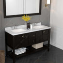 Modern Fittings Winterfell 60" Double Bath Vanity with Calacatta Quartz Top and Square Sinks