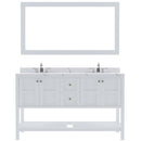 Modern Fittings Winterfell 60" Double Bath Vanity with Calacatta Quartz Top and Square Sinks