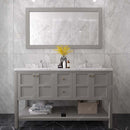 Modern Fittings Winterfell 60" Double Bath Vanity in Espresso with Cultured Marble Quartz Top and Round Sinks Faucets