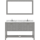 Modern Fittings Winterfell 60" Double Bath Vanity with Cultured Marble Quartz Top and Square Sinks