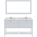 Modern Fittings Winterfell 60" Double Bath Vanity with Cultured Marble Quartz Top and Square Sinks Faucets