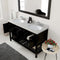 Modern Fittings Winterfell 60" Double Bath Vanity with Dazzle White Quartz Top and Round Sinks