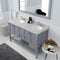 Modern Fittings Winterfell 60" Double Bath Vanity with Dazzle White Quartz Top and Round Sinks