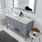 Modern Fittings Winterfell 60" Double Bath Vanity with Dazzle White Quartz Top and Square Sinks