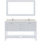 Modern Fittings Winterfell 60" Double Bath Vanity with Dazzle White Quartz Top and Square Sinks