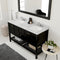 Modern Fittings Winterfell 60" Double Bath Vanity in Espresso with White Marble Top and Round Sinks Faucets