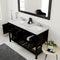 Modern Fittings Winterfell 60" Double Bath Vanity in Espresso with White Marble Top and Round Sinks Faucets