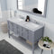 Modern Fittings Winterfell 60" Double Bath Vanity with White Marble Top and Square Sinks