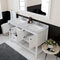 Modern Fittings Winterfell 60" Double Bath Vanity with White Marble Top and Square Sinks